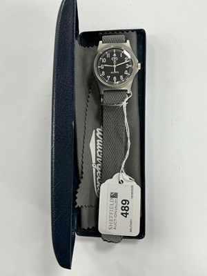 Lot 489 - British Military Wrist Watch by CWC, marks to...