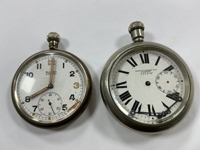 Lot 484 - WWII British Military Pocket Watch by Buren,...