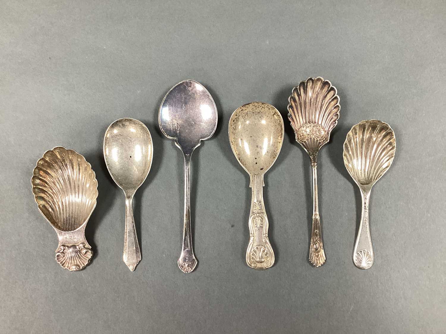Lot 31 - Six Assorted Hallmarked Silver Caddy Spoons,...