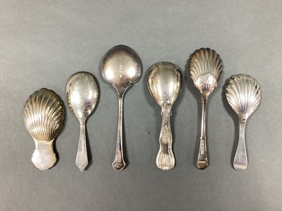 Lot 31 - Six Assorted Hallmarked Silver Caddy Spoons,...