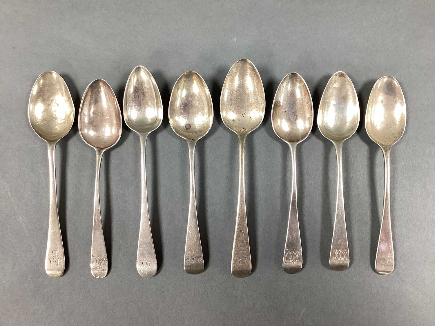 Lot 34 - Six Assorted Hallmarked Silver Old English...