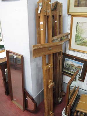 Lot 1167 - Four studio easels, including two large wooden...