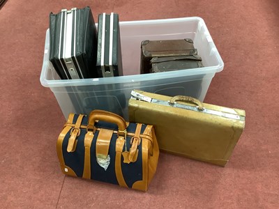 Lot 1567 - Quantity of vintage suitcases and briefcases...