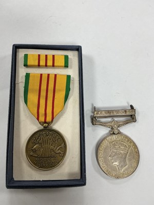 Lot 548 - General Service Medal GRVI with S E Asia Clasp...
