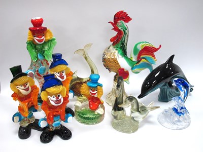 Lot 1172 - Art glassware, including Murano style blown...