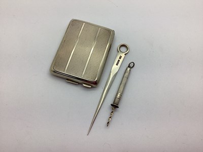 Lot 111 - A Hallmarked Silver Match Book Case, allover...