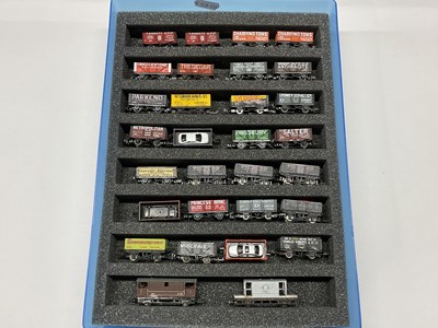 Lot 739 - Thirty British N gauge wagons and brake vans...