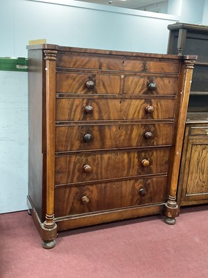 Lot 1496 - XIX Century Mahogany Chest of two Short, four...