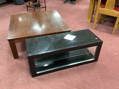 Lot 1512 - Hardwood Coffee Table, 100cm square, T.V stand...