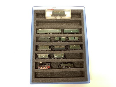 Lot 896 - Two Minitrix N gauge German locomotives: an...