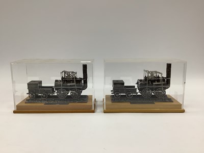 Lot 873 - Two Bachmann 7mm Cased Pewter Presentation...