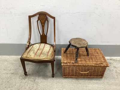 Lot 1497 - Edwardian Inlaid Mahogany Nursing Chair,...