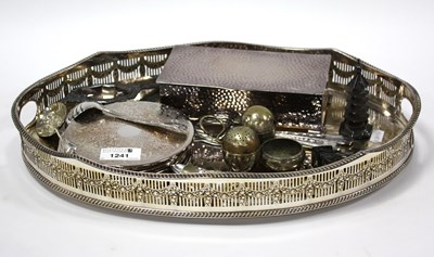 Lot 1241 - Chinese White Metal Pagoda and Rickshaw,...