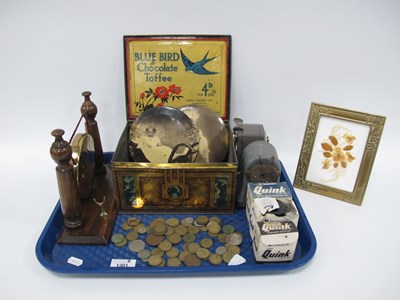 Lot 1301 - Coinage, gong, pencil sharpeners, quink ink,...