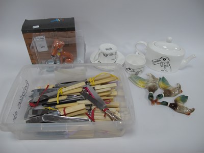 Lot 1193 - Collectables, including mixed cutlery, Keele...