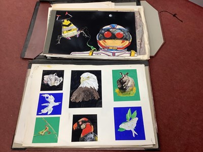 Lot 1434A - Students Folder of Artwork, including...