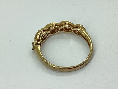 Lot 47 - QVC; A CZ Set Half Eternity Style Ring, claw...