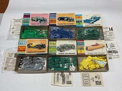 Lot 688 - Six Pyro (USA) 1:32 scale plastic model car...