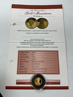 Lot 598 - 2005 Alderney World's Finest Gold Miniatures...