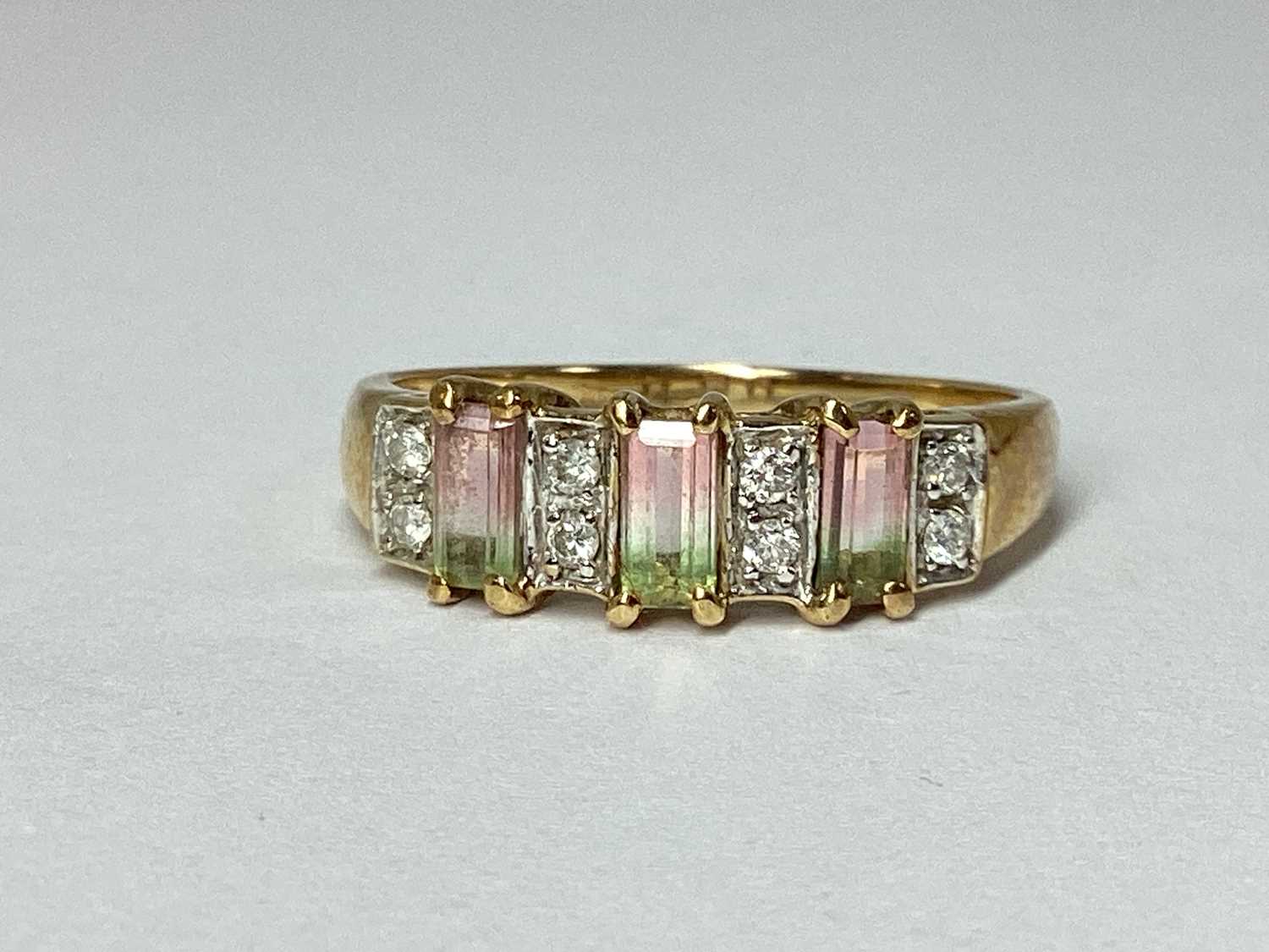 Lot 85 - QVC; A 9ct Gold Dress Ring, alternate stone...