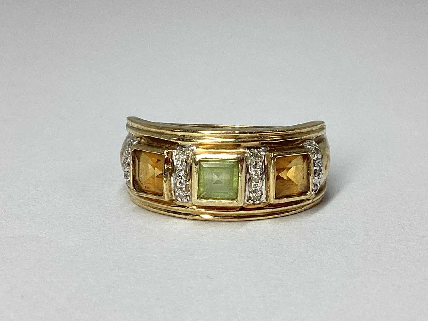 Lot 51 - QVC; A 9ct Gold Geometric Style Dress Ring,...