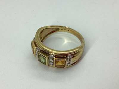 Lot 51 - QVC; A 9ct Gold Geometric Style Dress Ring,...