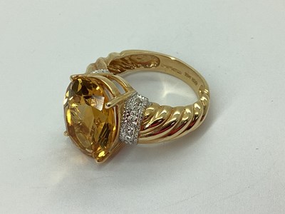 Lot 59 - QVC; A Large Ornate Single Stone Dress Ring,...