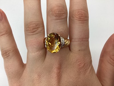 Lot 59 - QVC; A Large Ornate Single Stone Dress Ring,...