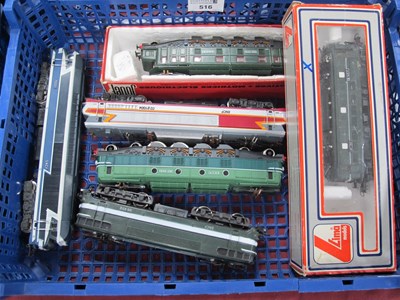Lot 516 - Six HO Gauge Electric Locomotives with Twin...