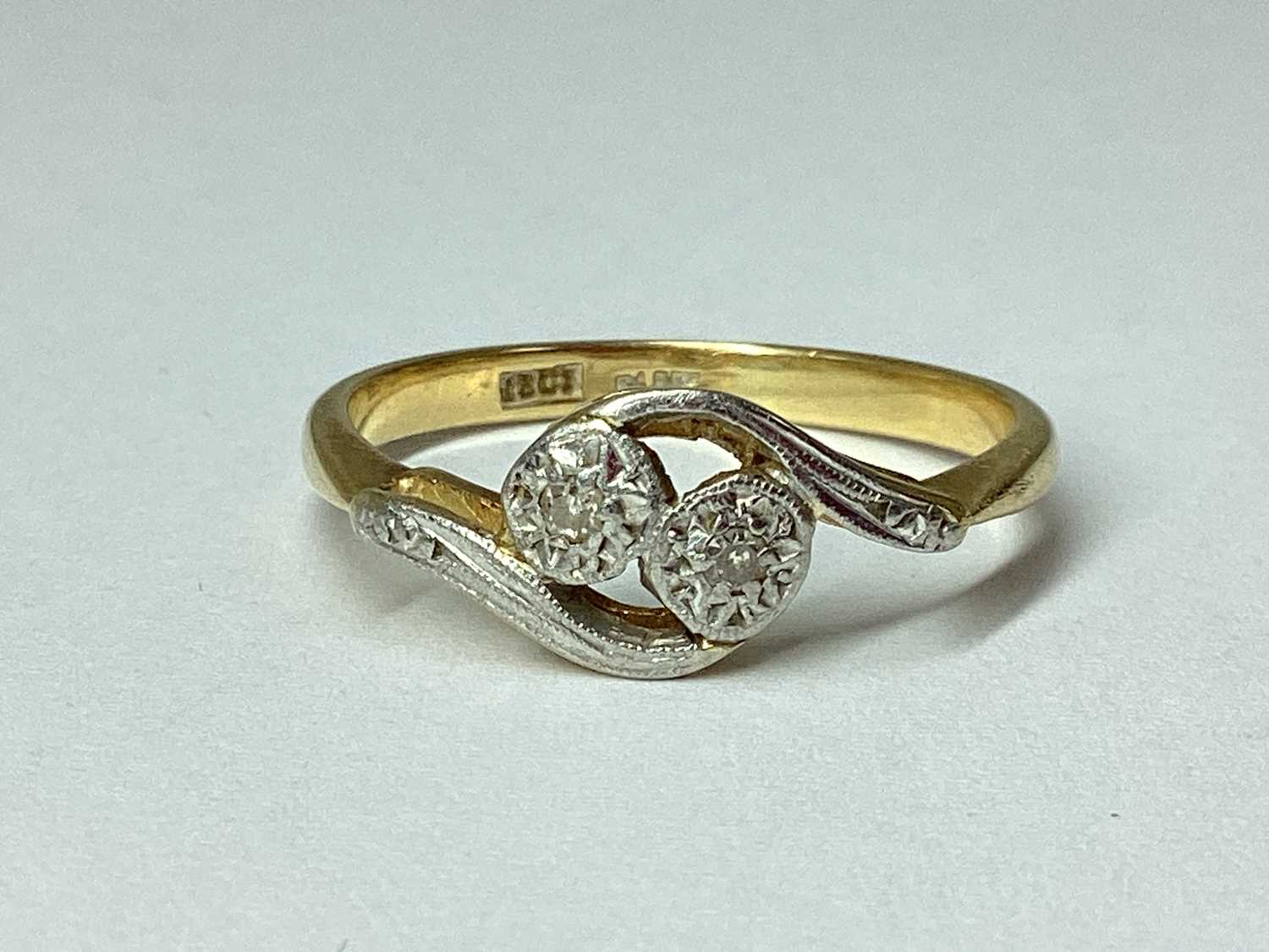 Lot 55 - An Illusion Set Dress Ring, of crossover...