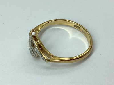 Lot 55 - An Illusion Set Dress Ring, of crossover...