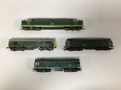 Lot 508 - Four 00 gauge BR green diesel locomotives: a...