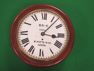 Lot 336 - Railway Clock by W. Potts & Co of Leeds,...