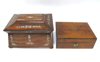 Lot 1273 - A Mid XIX Century Rosewood Work Box, of...