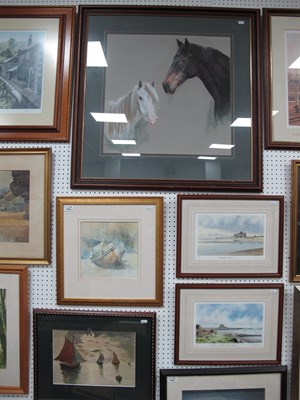 Lot 1464 - Three framed artworks: Susan Maud (British...