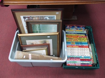 Lot 1338 - Books and framed pictures, including vintage...
