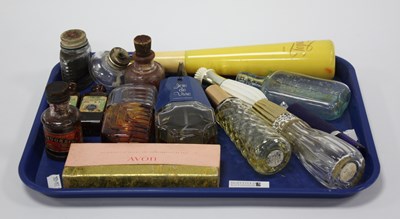 Lot 1242 - A collection of vintage glass perfume bottles...