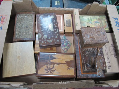 Lot 1099 - A large collection of wooden boxes mainly...