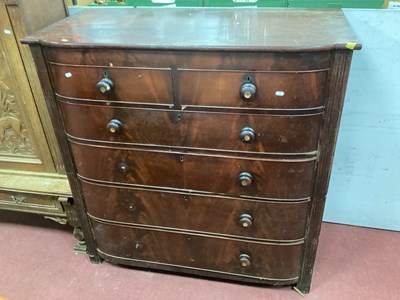 Lot 1493 - XIX Century Mahogany Chest of Two Short and...