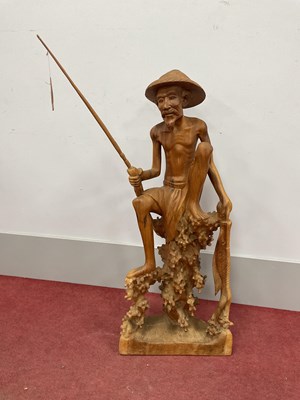 Lot 1551 - Large Carved Eastern Hardwood Figure of a...