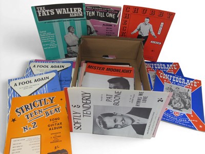 Lot 819 - Over 100 sheet music booklets. Mainly 1960s,...