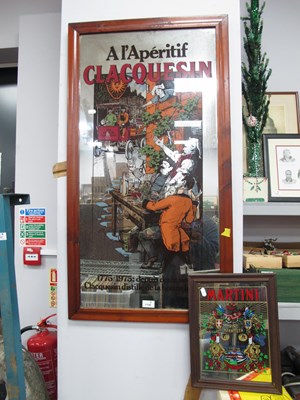 Lot 1146 - 'A L' Aperitif Clacquesin' Wall Mirror, in...