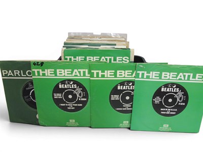 Lot 739 - Lot of 50 Beatles and Associated 7” Singles,...
