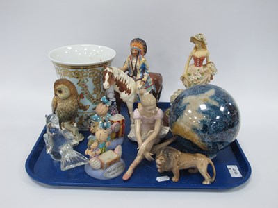 Lot 1197 - Beswick Red Indian On Horse (Ear Absent),...