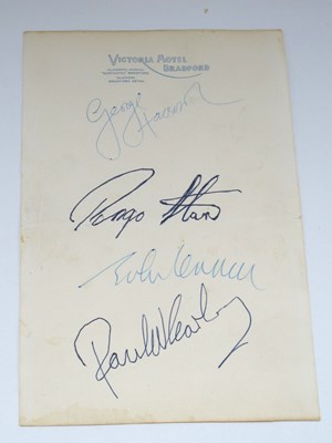 Lot 863 - The Beatles - Full Set Of Original Signatures...