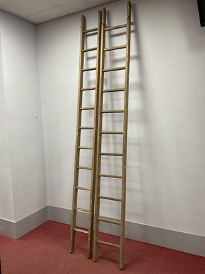 Lot 1500 - Wooden Extending Ladders.