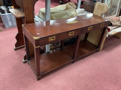 Lot 1475 - Mahogany Finished Side Table, with brass...