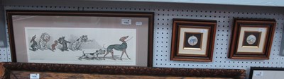 Lot 1455 - Boris O'Klein Dirty dogs Print, 13 x 44cm,...