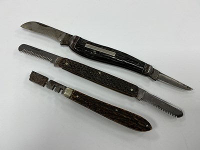 Lot 405 - Three Folding Pocket Knives, IXL George...