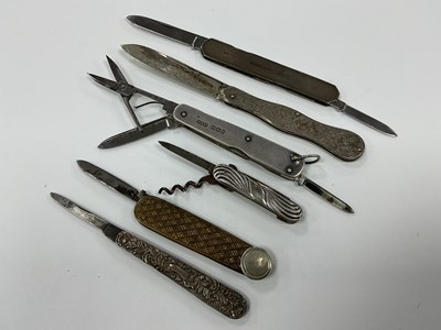 Lot 425 - Two Hallmarked Silver Scale Folding Pocket...